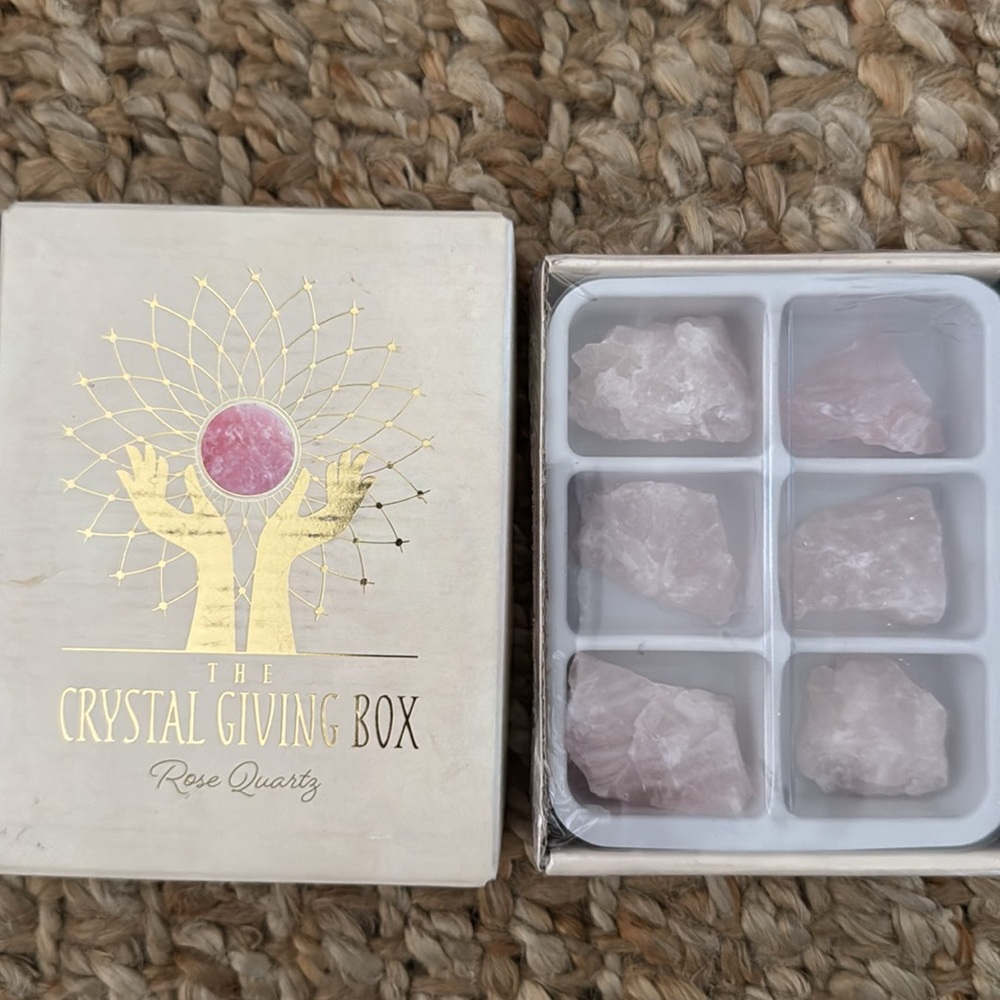 Crystal Giving Box with Rose Quartz